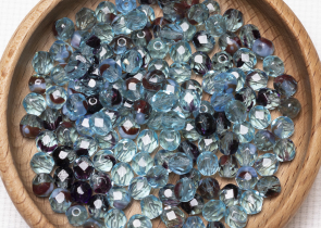 Бусины полированные круглые 6мм 25г (90 штук) 00030/BLUE-BRWN 