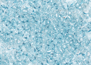 Бисер Чехия круглый 10/0 50 г 01233 прозрачный бледный аквамарин зольгель окрашенный