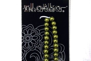 Бусины стеклянные "Zlatka" GBP- 06 14 мм 30 шт на нити стекло №23 зеленый